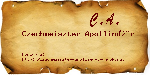 Czechmeiszter Apollinár névjegykártya